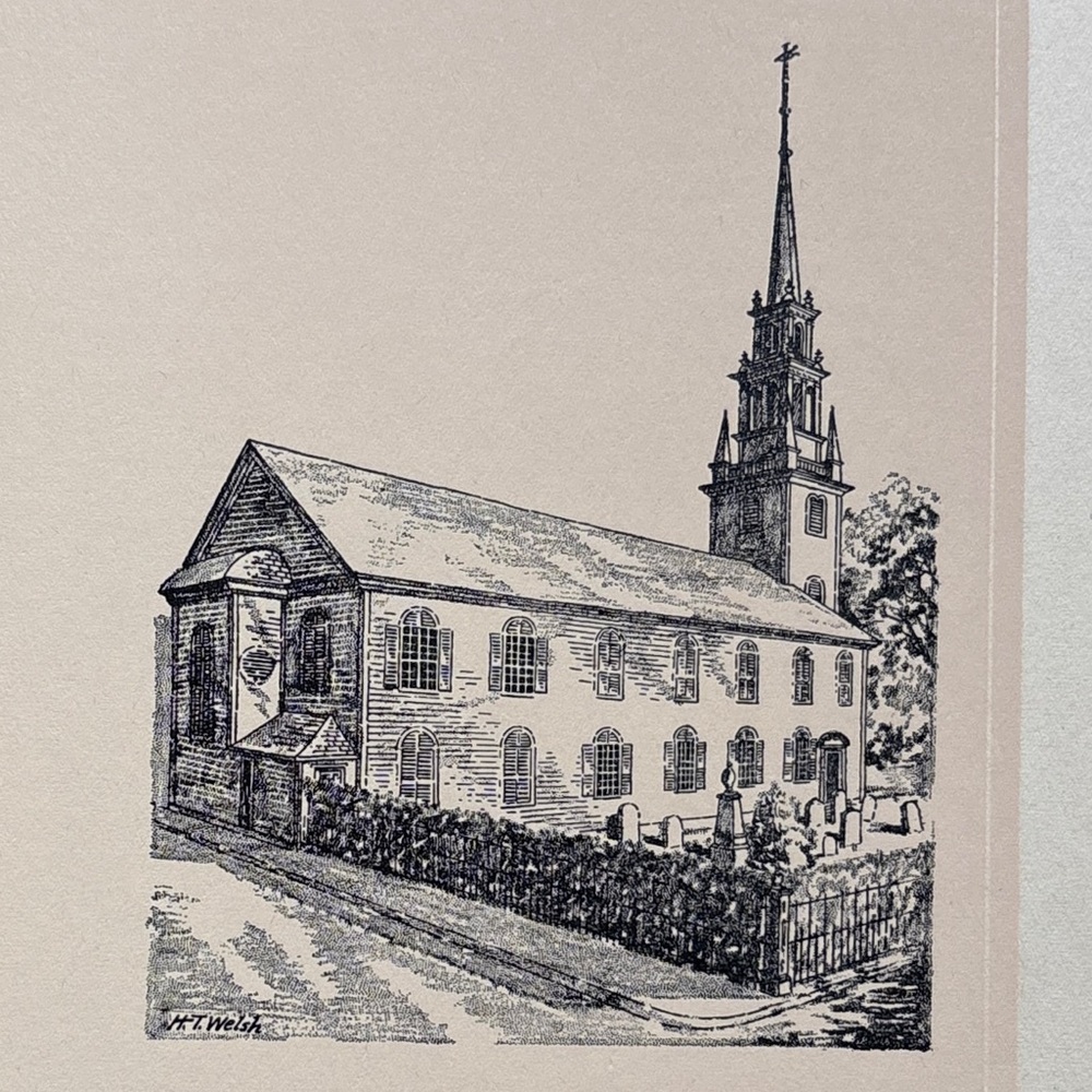 1938 Old New England Churches Elise Lathrop Steeple Church Architecture Boston